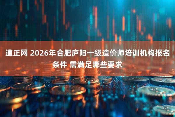 道正网 2026年合肥庐阳一级造价师培训机构报名条件 需满足哪些要求